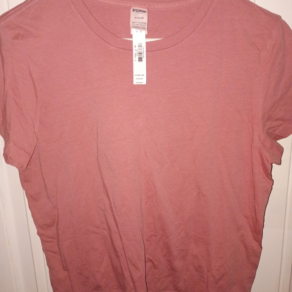 Women's Pink Crew Neck T-Shirt